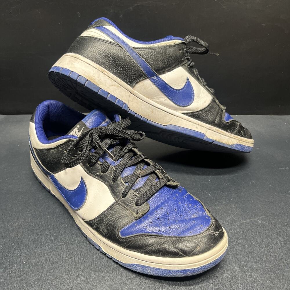 Nike Dunk Low By You Black Blue White Leather Shoes Women’s Size 14.5 FV9524-900